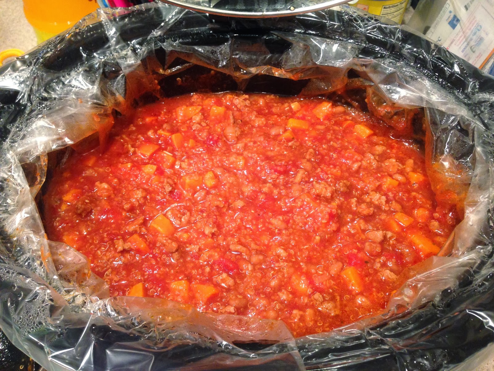 Chasin' Mason [Recipe] Crock Pot Sweet Potato and Quinoa Turkey Chili